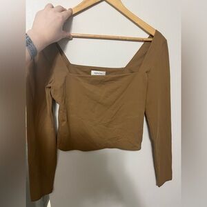 Babaton Brown Long Sleeve Top